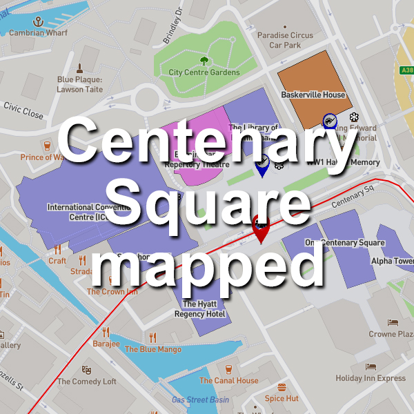 Centenary Square mapped