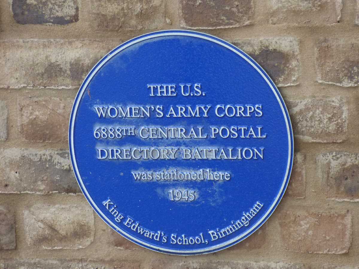 The 6888 US Army African American women`s postal unit at King Edward`s School in 1945