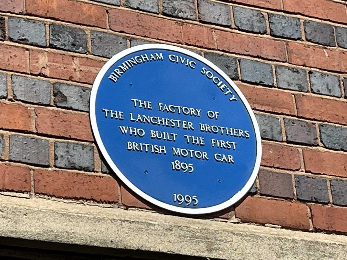 Lanchester Brothers Blue Plaque 