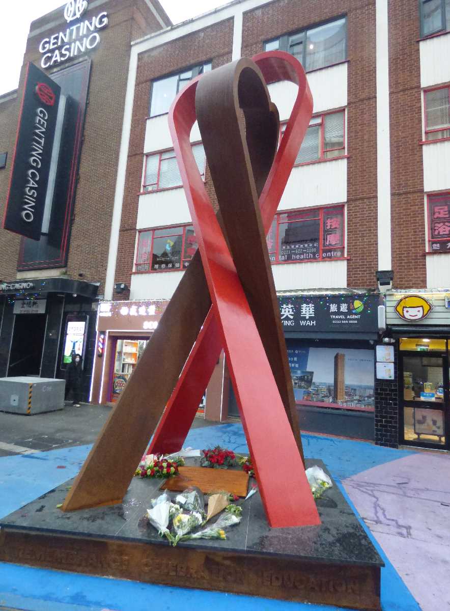 The Ribbons: Birmingham AIDS & HIV Memorial in Hippodrome Square