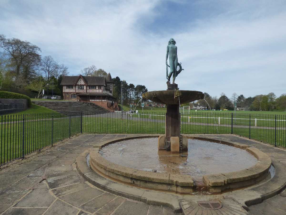 Terpischore statue fountain at Bournville