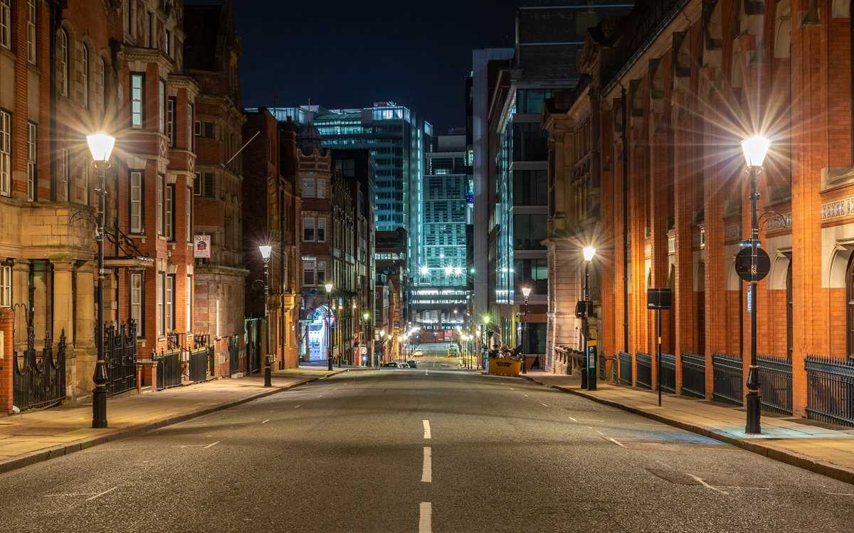 Deserted city streets during lockdown, Birmingham