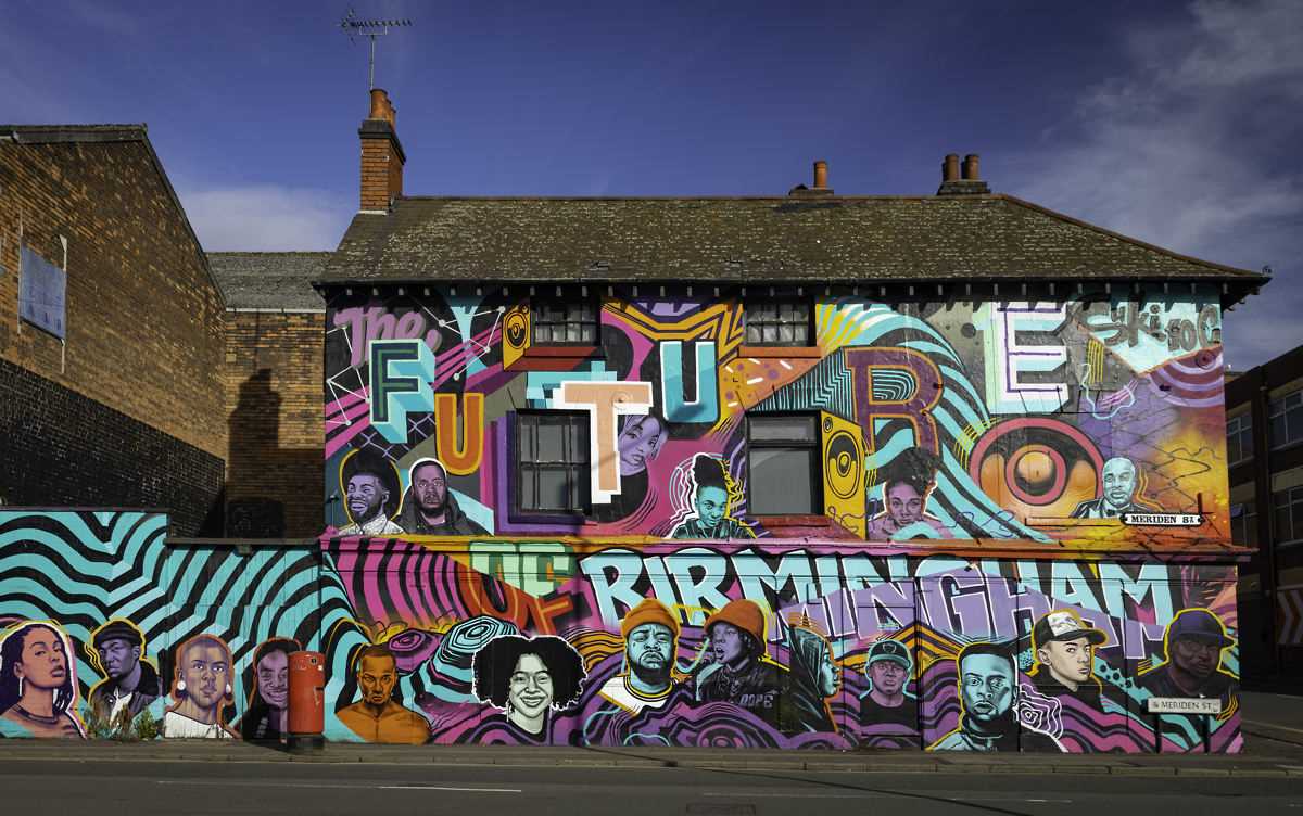 Street art by Gent48 in Digbeth, Birmingham