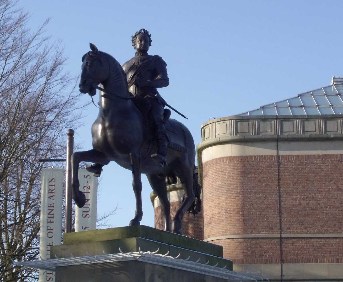 Equestrian Statue of King George I at the University of Birmingham